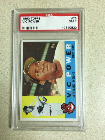 1960 Topps #75 Vic Power PSA 7 NM INDIANS