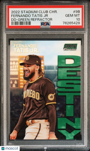 2022 Stadium Club Fernando Tatis #9B Green Refractor PSA 10