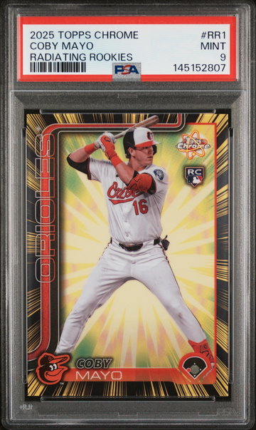 2025 Chrome Radiating Rookies Coby Mayo #RR1 PSA 9