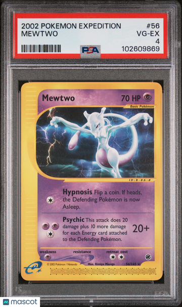 2002 Pokemon Expedition Mewtwo PSA 4 #56