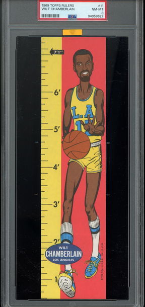 1969 Topps Rulers Wilt Chamberlain #11 MBA Gold PSA 8