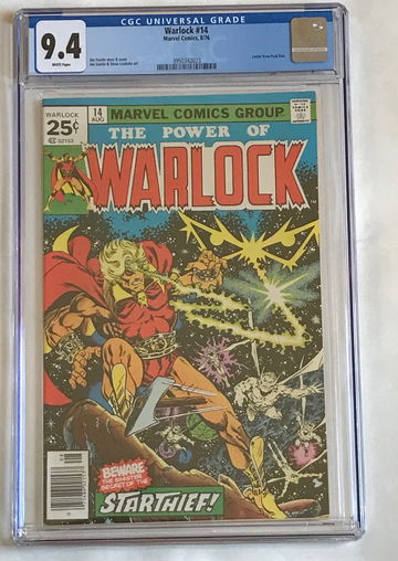 WARLOCK #14 ORIGIN 2nd app Death STAR THIEF 1976 CGC 9.4 Paul Dini letter