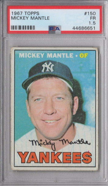 1967 Topps Mickey Mantle PSA 1.5