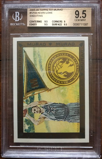 2008-09 Topps T51 Murad Kevin Love #175A Shooting Rookie BGS 9.5 Gem Mint