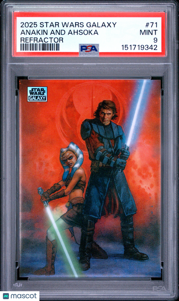 2025 Topps Chrome Star Wars Galaxy Anakin And Ahsoka #71 PSA 9