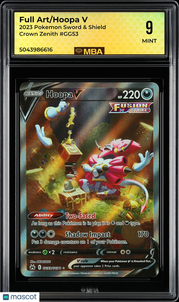 2023 Pokemon Sword & Shield Crown Zenith Full Art/Hoopa V #GG53 MBA 9
