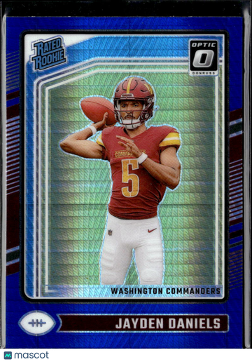 Jayden Daniels 2024 Panini Donruss Optic Prizm Blue Washington Commanders