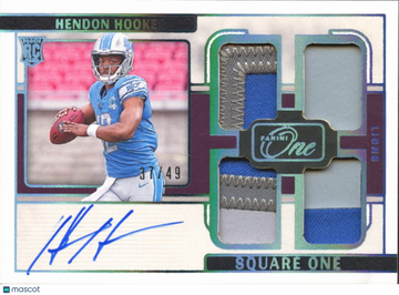 2024 Panini One Square One Hendon Hooker #73 /49 Quad Patch RC Authentic Memorabilia