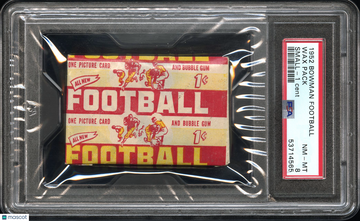 1952 Bowman Football Small Wax Pack Wax Pack 1 Cent PSA 8