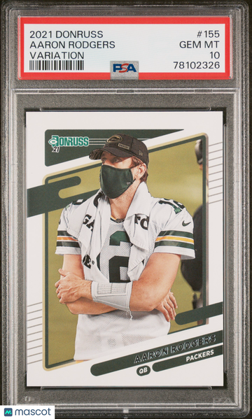 Aaron Rodgers 2021 Panini Donruss Variation PSA 10