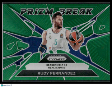 2024 Panini Prizm Euroleague Prizm Break Rudy Fernandez #3 Green Prizm