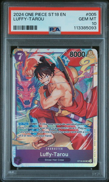 2024 Sd: Purple Monkey D. Luffy (St18) - English Luffy Tarou #ST18-005 PSA 10