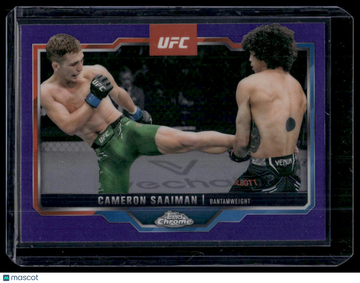 2025 Topps Chrome UFC Cameron Saaiman #62 Purple