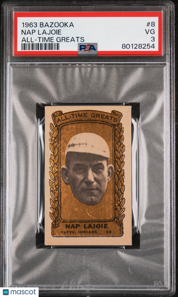 1963 Bazooka All-Time Greats Nap Lajoie #8 All-Time Greats PSA 3