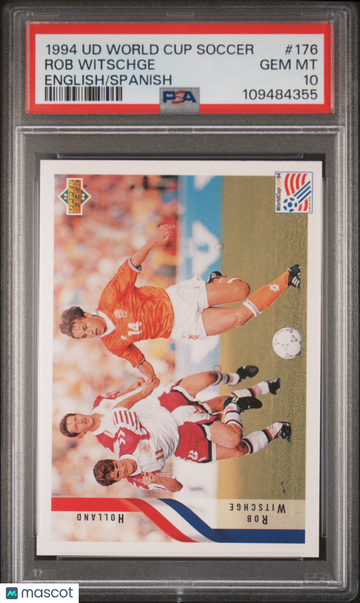 1994 Upper Deck World Cup Soccer Rob Witschge #176 English Spanish PSA 10