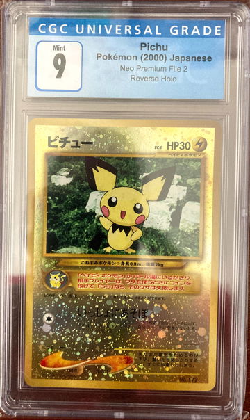 Pichu Japanese Reverse Holo #172 pokemon CGC 9