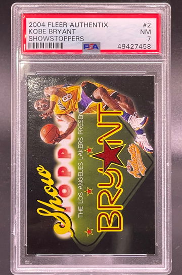2004 Fleer Authentix Kobe Bryant Showstoppers PSA 7