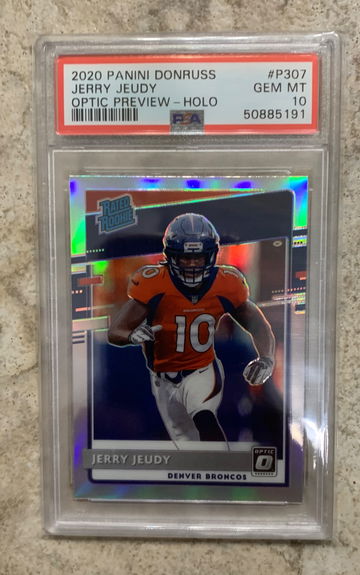 2020 Donruss Optic Holo PREVIEW Jerry Jeudy PSA 10 Gem Mint