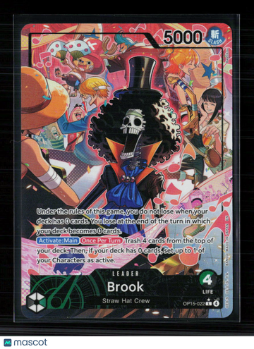 2024 One Piece Card Game Wings of the Captain Brook Holo Leader Alternate Art
