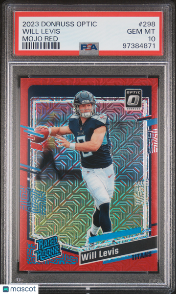 2023 Panini Donruss Optic Will Levis #298 Mojo Red PSA 10