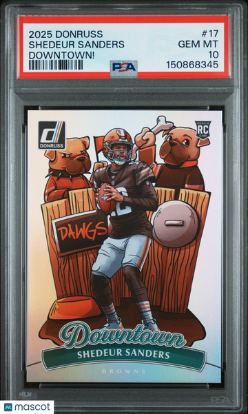 2025 Panini Donruss Downtown Shedeur Sanders #17 PSA 10