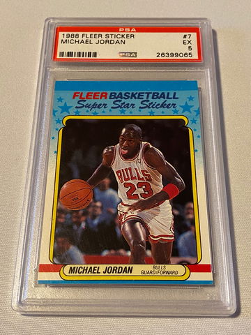 Michael Jordan 1988 Fleer Sticker PSA 5