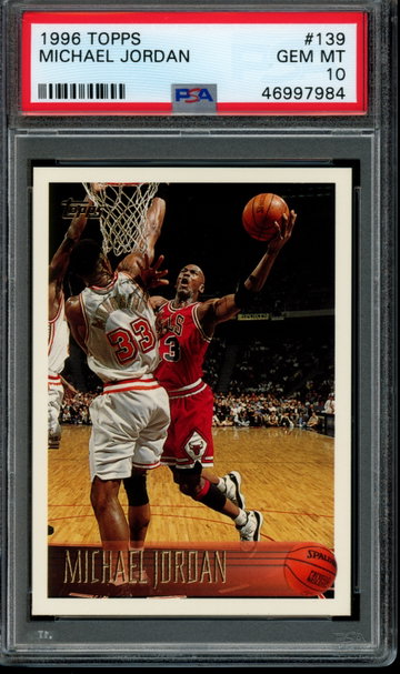 1996 Topps #139 Michael Jordan PSA 10 GEM MINT