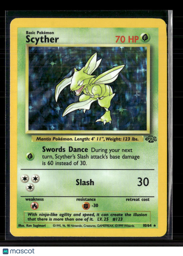 1999 Jungle Scyther Holo Rare #10/64