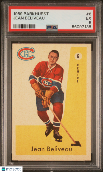1959 Parkhurst Jean Beliveau #6 PSA 5