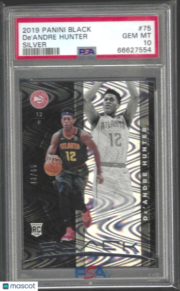 2019 Panini Black De'andre Hunter #75 Silver PSA 10