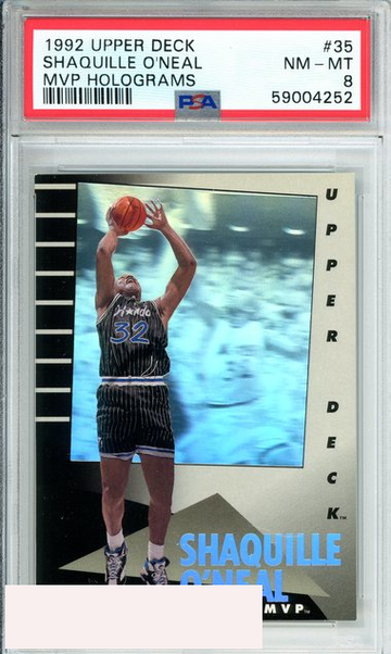 1992 UPPER DECK SHAQUILLE O NEAL #35 ORLANDO MAGIC PSA NM-MT 8