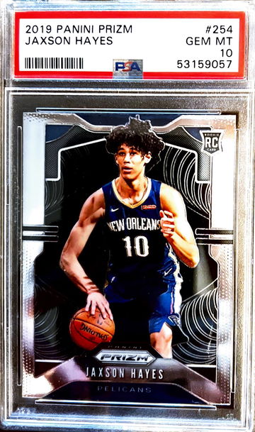 2019 Prizm Jaxson Hayes PSA 10 GEM MT New Orleans pelicans 