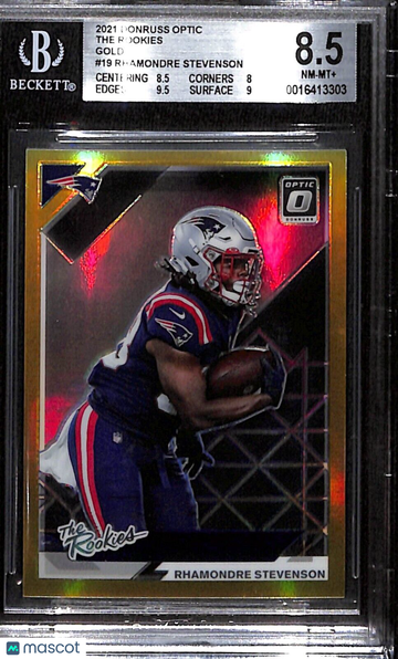 Rhamondre Stevenson 2021 Optic THE ROOKIES Gold #/10  Rookie #TR-19 BGS 8.5