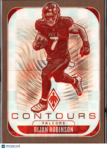Bijan Robinson 2025 Panini Phoenix Contours Red /125 Atlanta Falcons