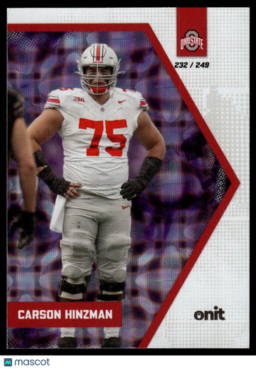 2025 ONIT Athlete Ohio State Buckeyes Carson Hinzman #P-6 Parallel Purple SN