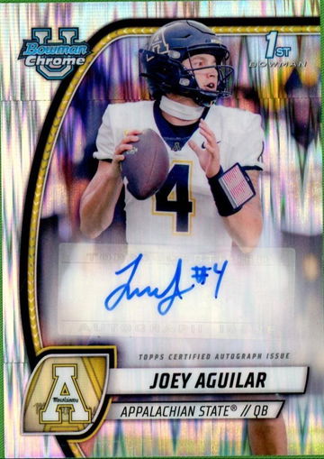 2024 Bowman Chrome PA-JAG Joey Aguilar Prospect Autograph Rookie Appalachian State