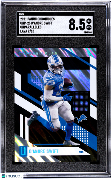 2021 Panini Chronicles D'andre Swift #UNP-23 Unparalleled Lava SGC 8.5