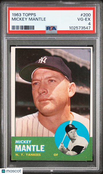 1963 Topps Mickey Mantle #200 PSA 4
