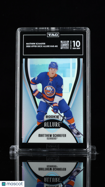 2025 Upper Deck Allure Matthew Schaefer #AR-MS Extended Rookies Short Print Rookie TAG 10