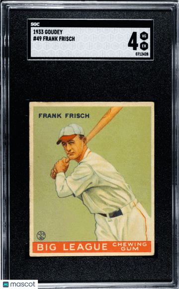 1933 Goudey Frank Frisch #49 SGC 4