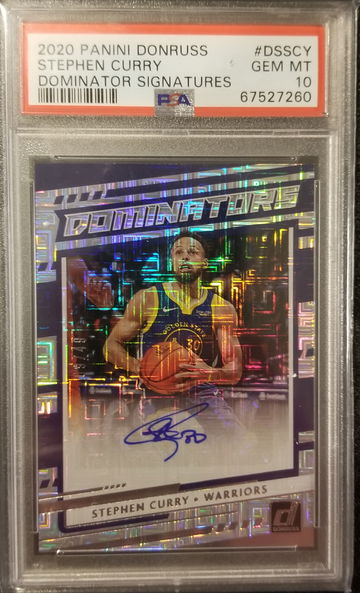 2020 Stephen Curry Donruss Choice Mojo Dominators Auto 9/49 PSA 10
