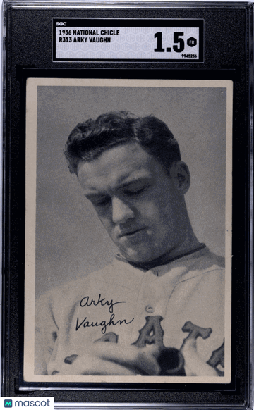 1936 National Chicle (R313) Arky Vaughn SGC 1.5