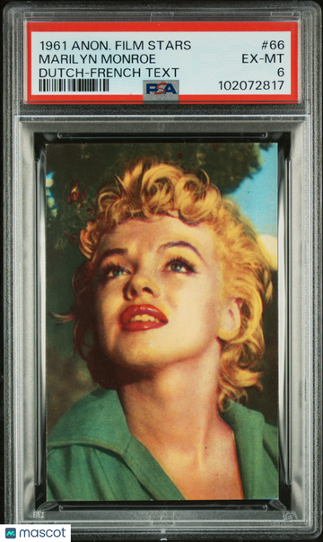 1961 Anonymous Film Stars Dutch-French Text Marilyn Monroe #66 PSA 6