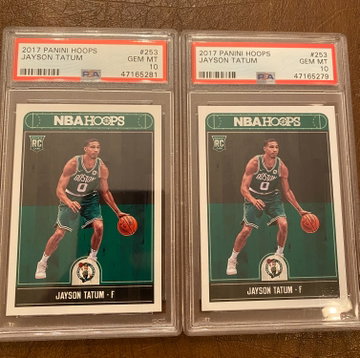 Jayson Tatum Nba Hoops PSA 10 Lot of 2 rookie card rc 2017-2018