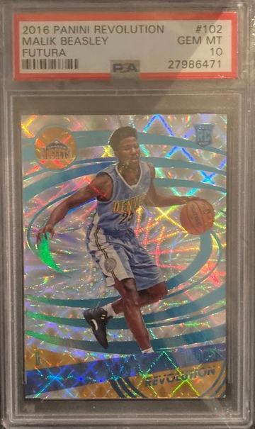 2016-17 Malik Beasley Rookie RC #/25 Futura Panini Revolution #102 PSA 10