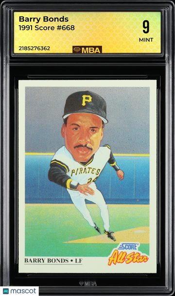 1991 Score Barry Bonds #668 MBA 9