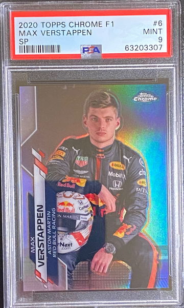 2020 Topps Chrome F1 Max Verstappen IV Variation Refractor PSA 9 Formula