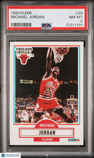 Michael Jordan 1990 Fleer #26- PSA 8