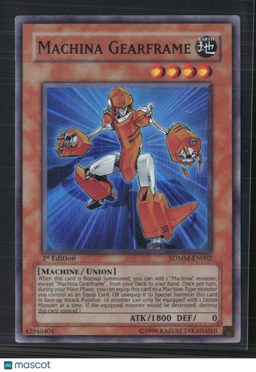 2010 Yu-Gi-Oh! Machina Mayhem Structure Deck Machina Gearframe 1st Edition