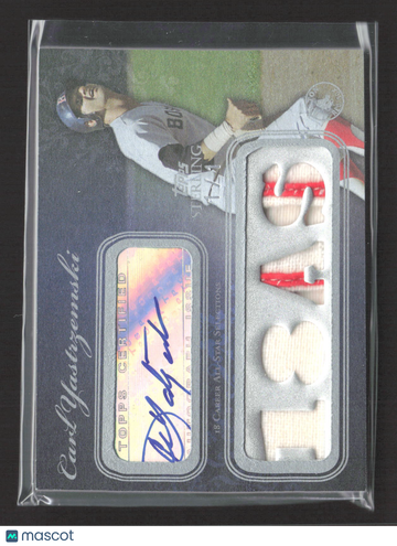 2008 Topps Sterling Sterling Stardom Carl Yastrzemski #4SSA-116 Stardom Autograph Relic Authentic Game-Used Memorabilia